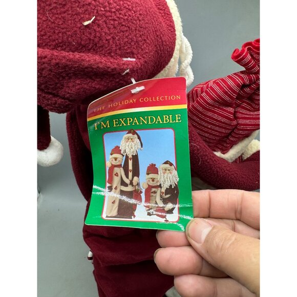 the holiday collection I'm expandable Santa Frosty figurine decor red white READ - Picture 10 of 12